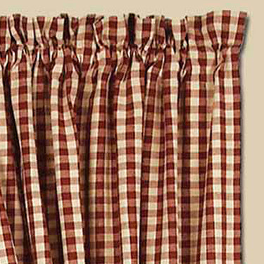 Barn Red Nutmeg Heritage House Check Barn Red Drapery 86